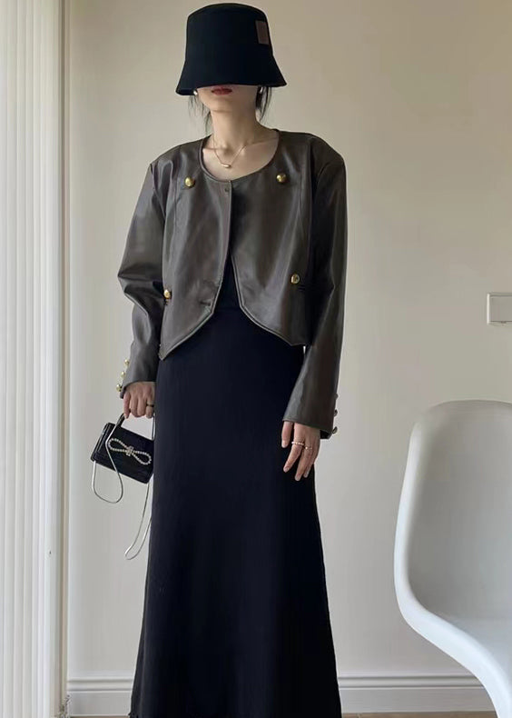 Thea | Asymmetric Faux Leather Jacket