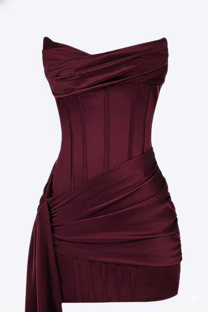 Isabella | Elegant Women's V-Neck Mini Dress