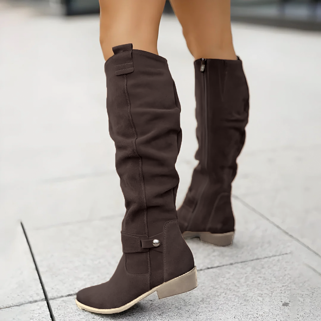 Sadie | Suede Knee Boots