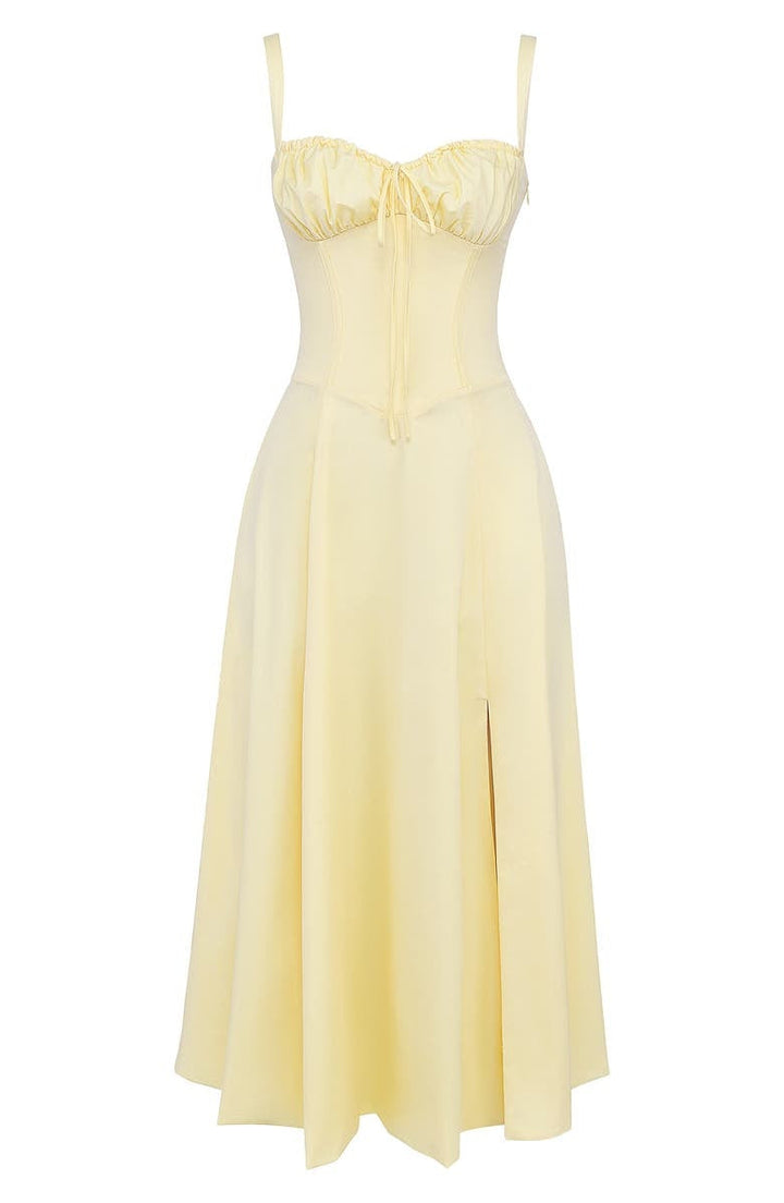 Evie | Floral Bustier Midi Dress