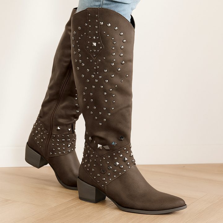 Mary | Western Knee-High Boots