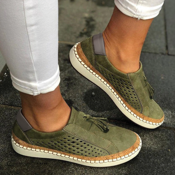 Claire | Perforated Slip-On Shoes