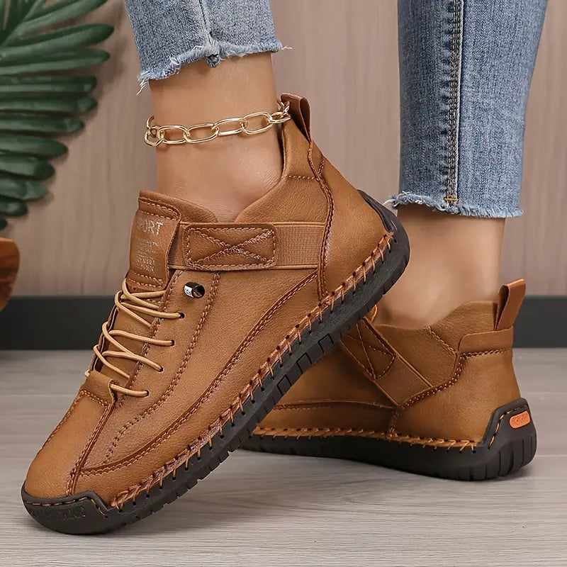 Jemima | Leather Slip-On Trainers