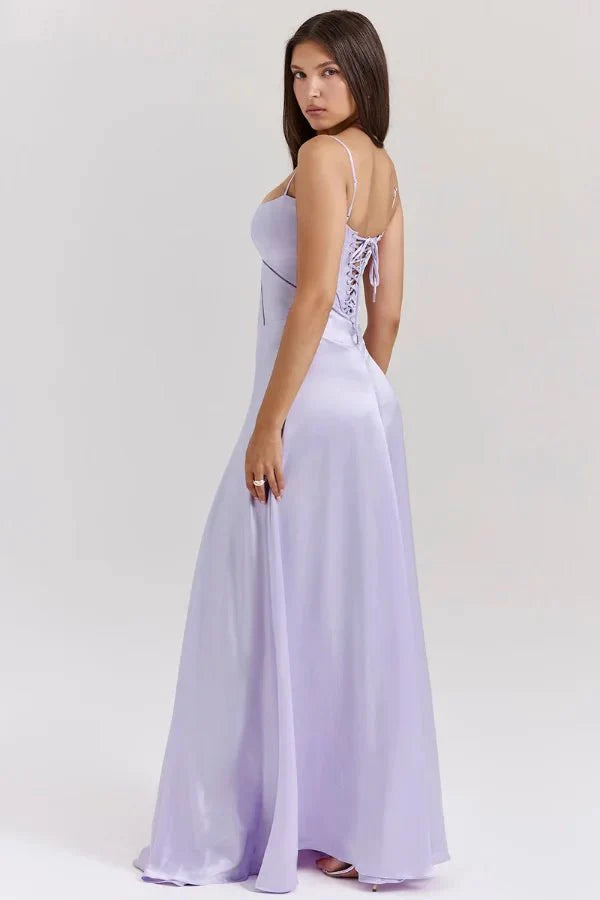 Gabriella | The Silky Satin Corset Maxi Dress