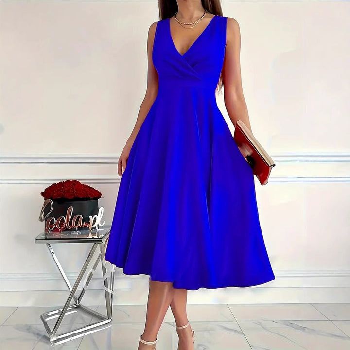 Pearl | Wrap Bodice A-Line Midi Dress