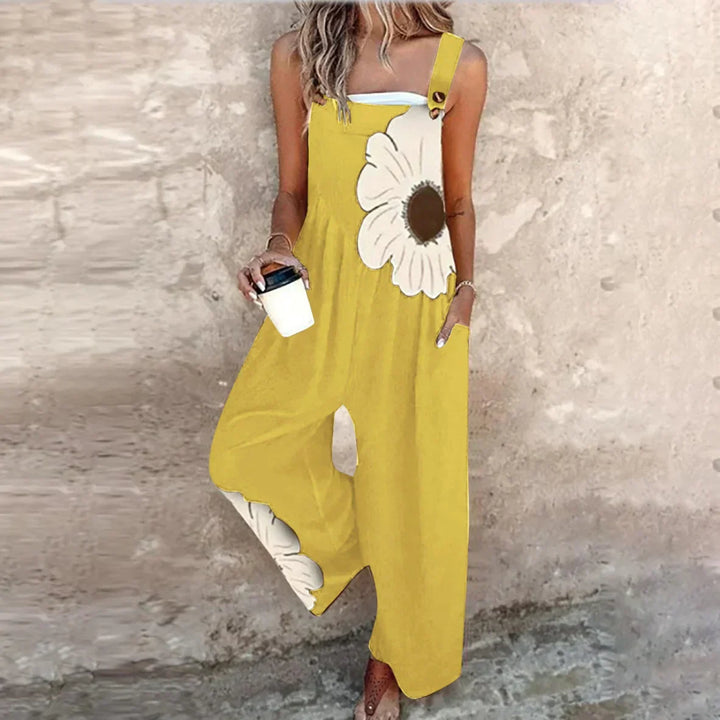 Joan | Floral Pinafore Midi Dress