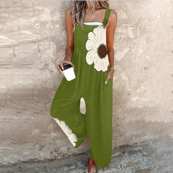 Joan | Floral Pinafore Midi Dress