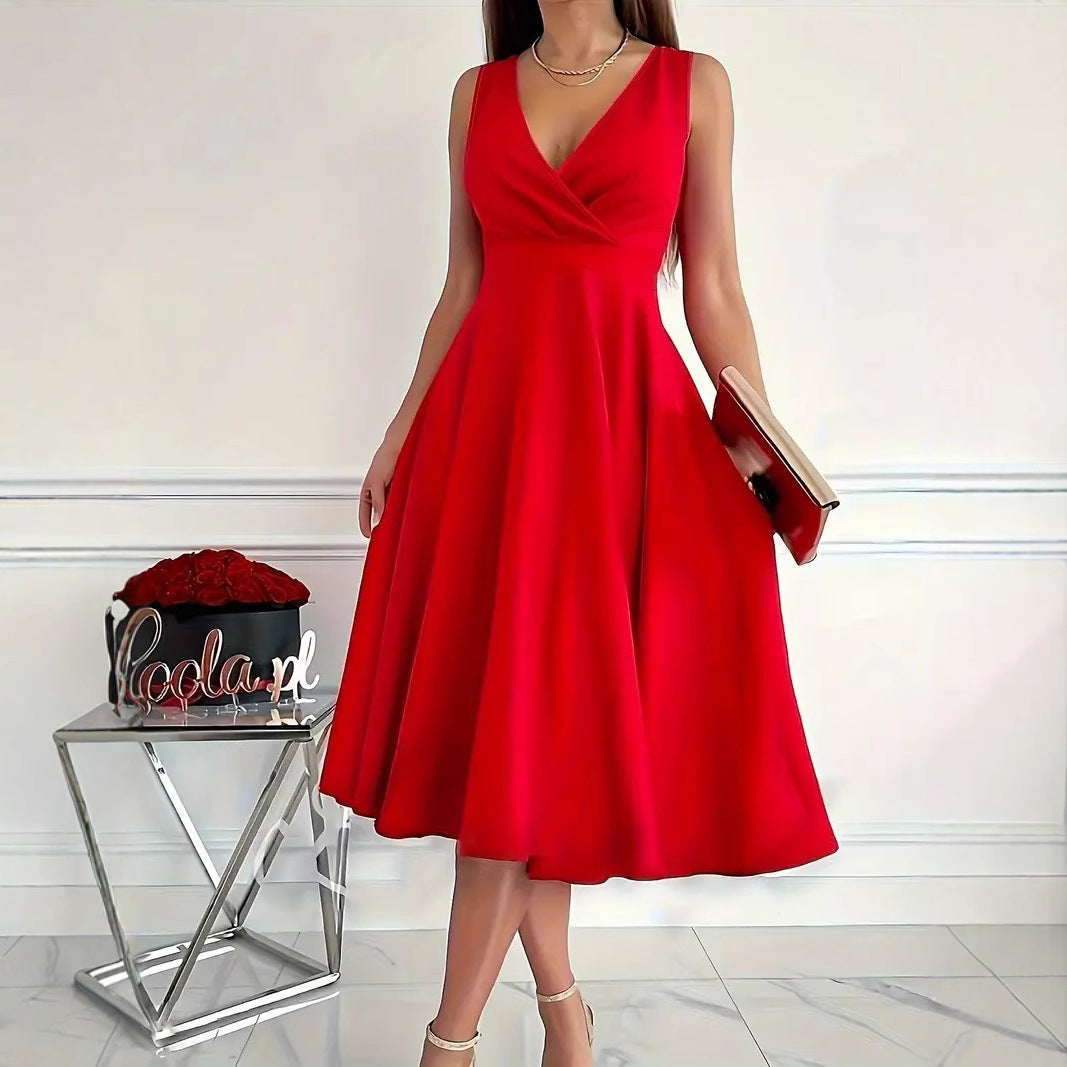 Pearl | Wrap Bodice A-Line Midi Dress