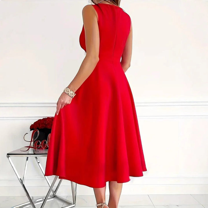 Pearl | Wrap Bodice A-Line Midi Dress