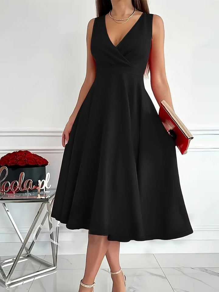 Pearl | Wrap Bodice A-Line Midi Dress