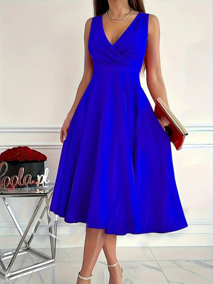 Pearl | Wrap Bodice A-Line Midi Dress
