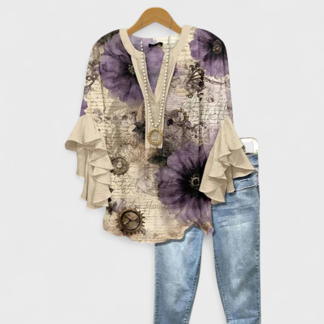 Destiny | V-Neck Ruffle Sleeve