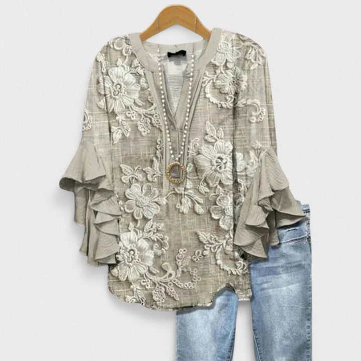 Destiny | V-Neck Ruffle Sleeve