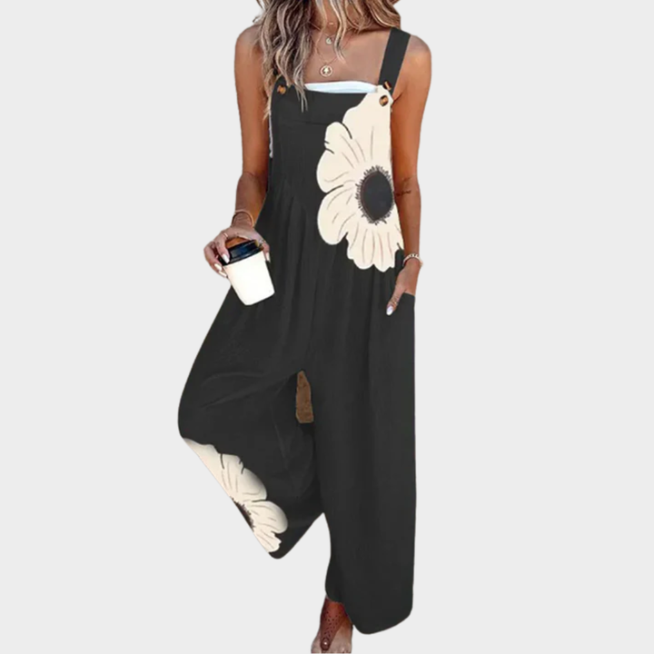 Joan | Floral Pinafore Midi Dress