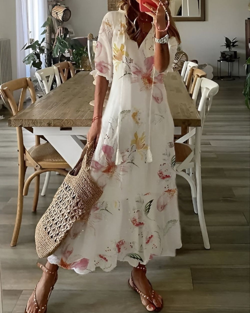 Chelsea | Tassel Tie Front Maxi