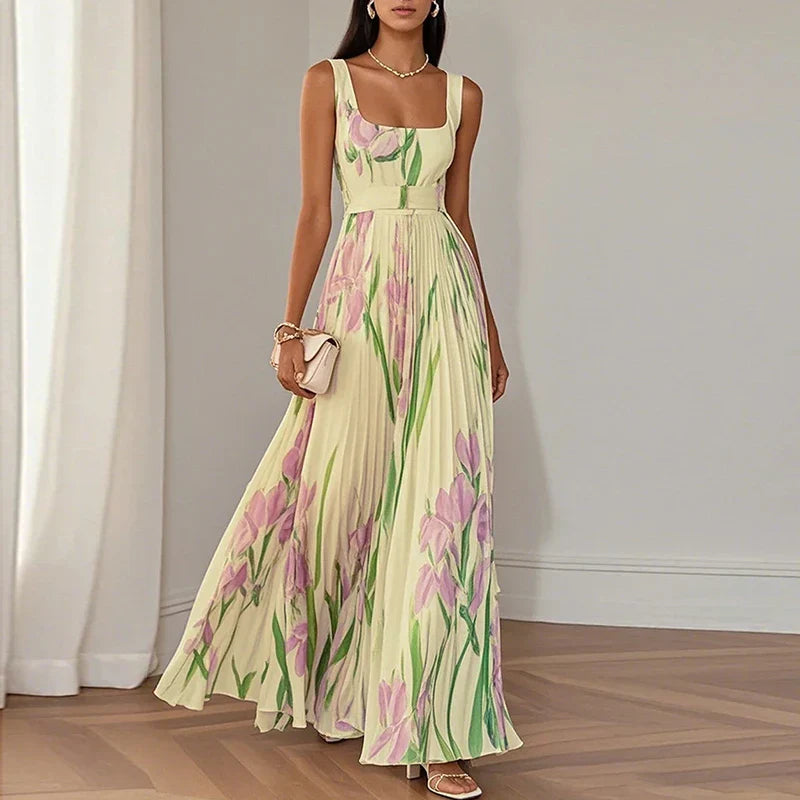 Bethany | A-Line Maxi Dress – Floral Print Women