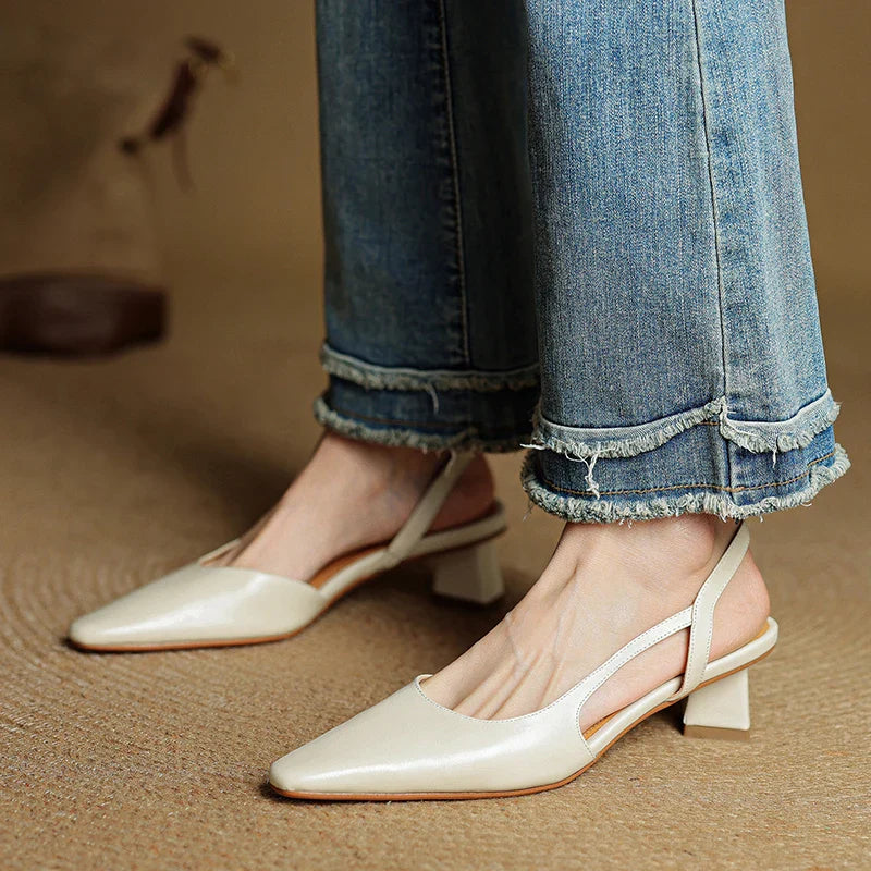 Camille| Genuine Leather Heels
