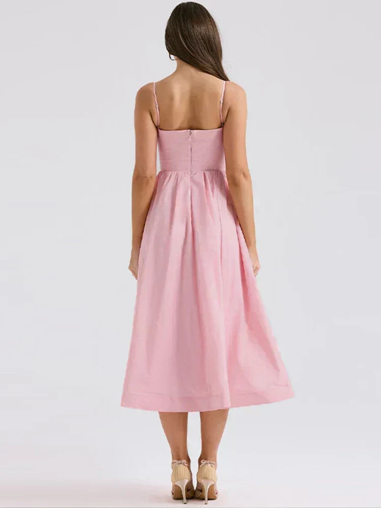 Niamh | Spaghetti Strap Midi Dress