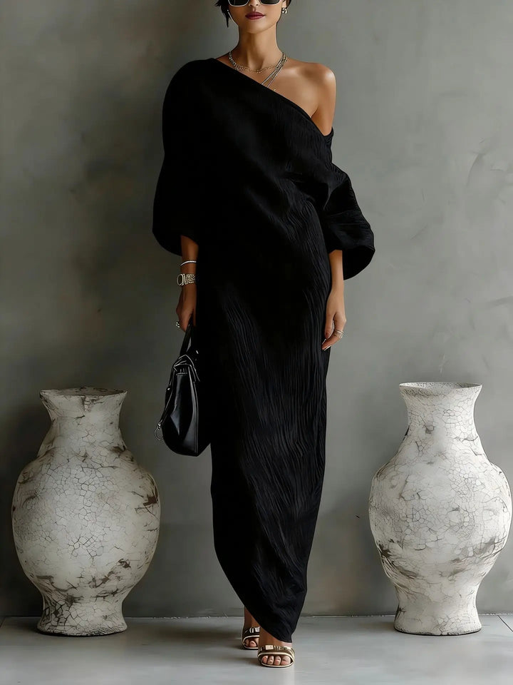 Leona | Women’s One-Shoulder Linen Dress