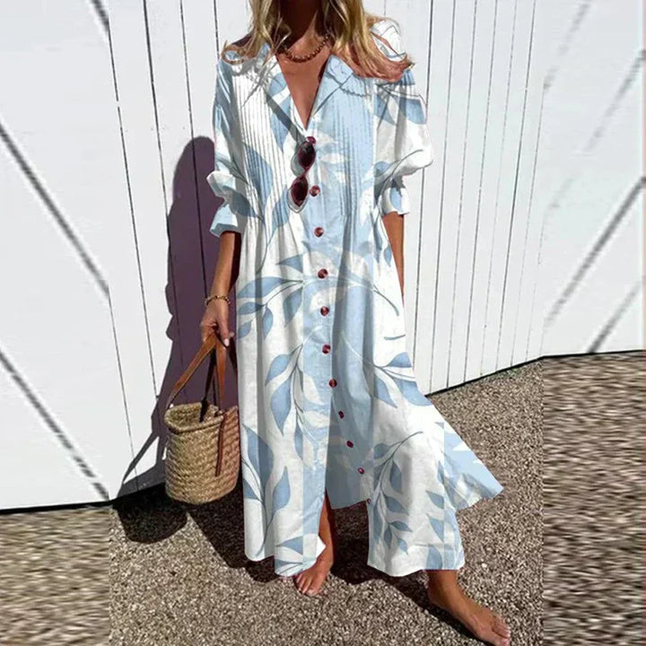 Jade | Floral V-Neck Long Sleeve Maxi