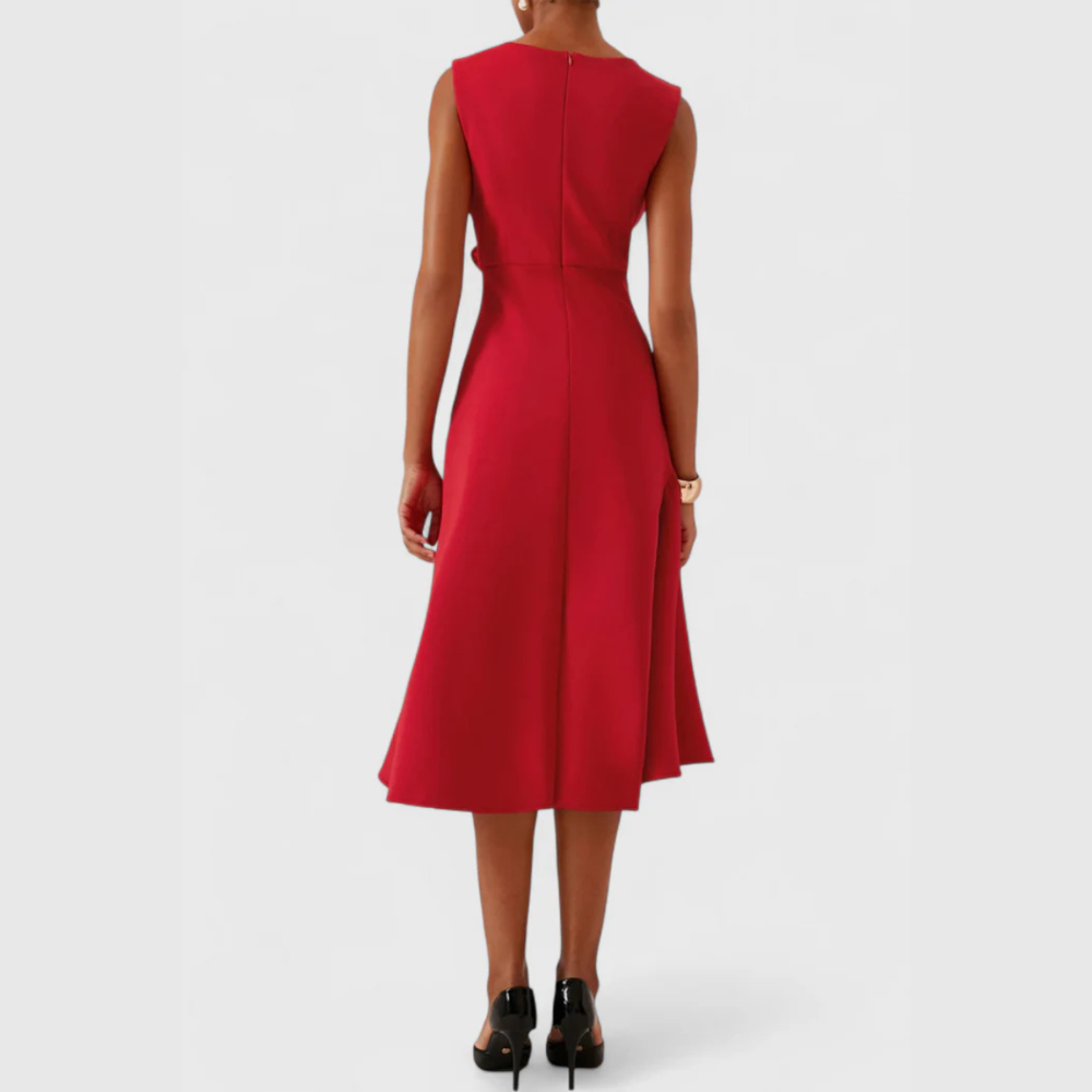 Scarlett | Draped Asymmetric Midi Dress