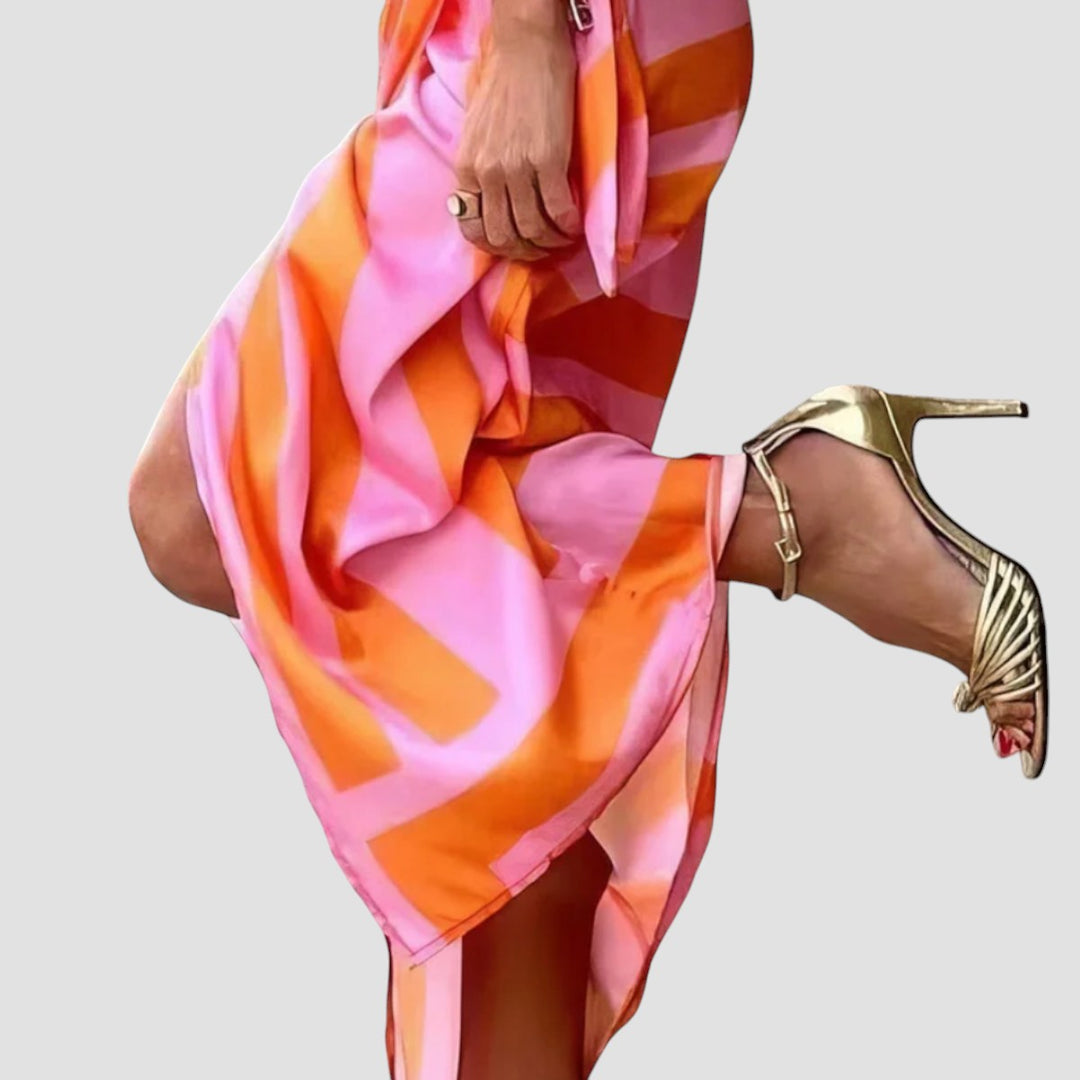 Isobel | Printed Wrap Midi Dress
