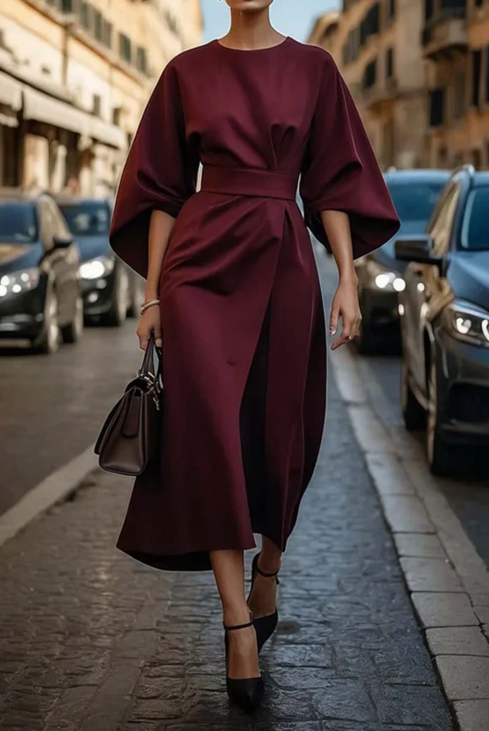 Wendy | Elegant Dress with Lantern Sleeves