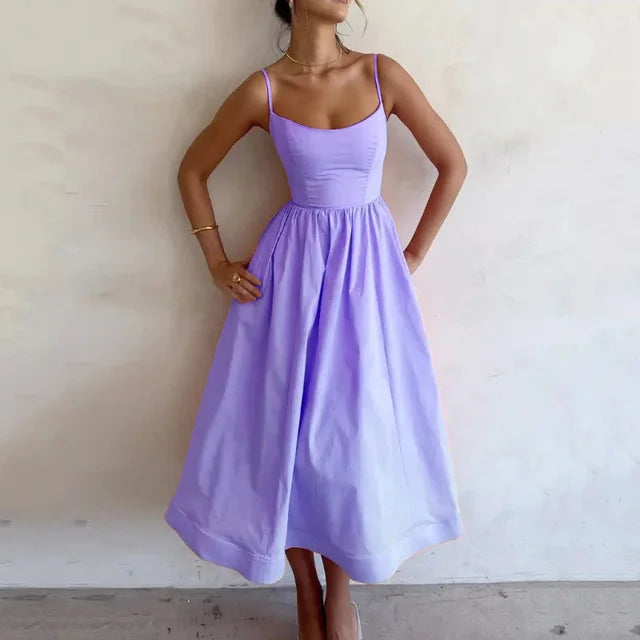 Niamh | Spaghetti Strap Midi Dress