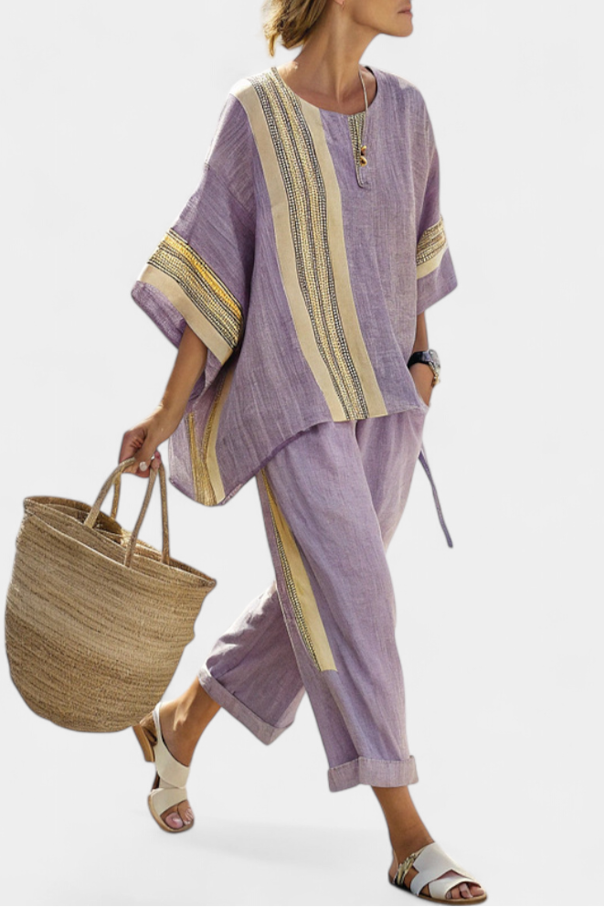 Luna | Chic Oversized Lavender Loungewear Two Piece Set