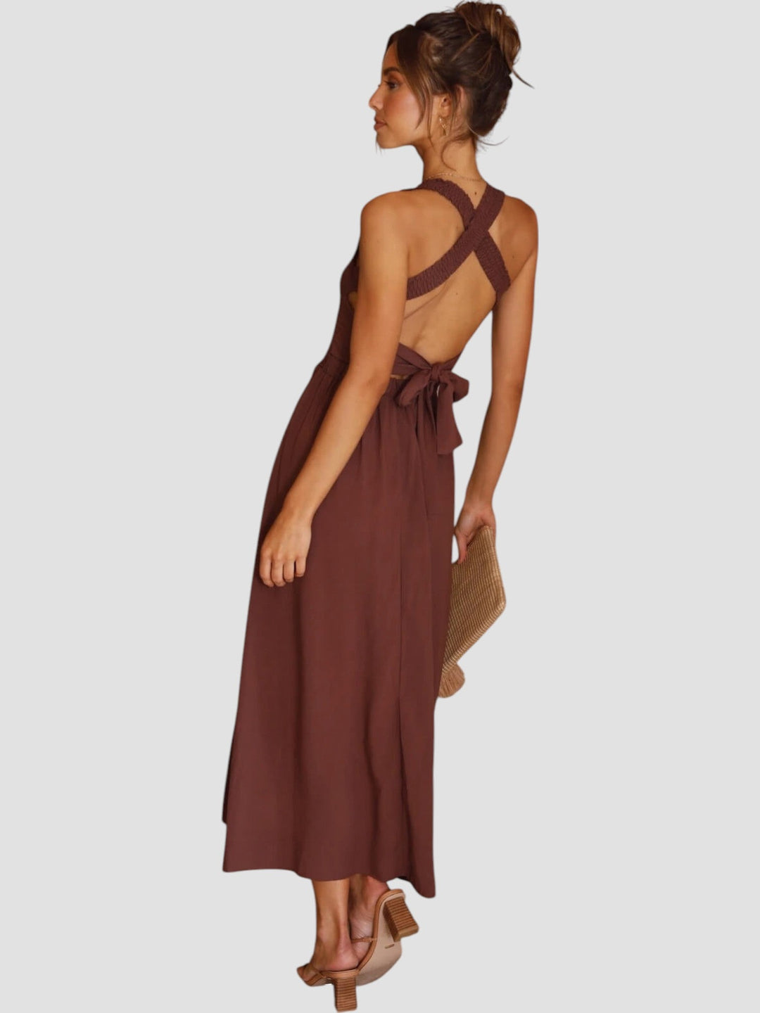 Madeleine | Smocked Square Neck Midi Dress