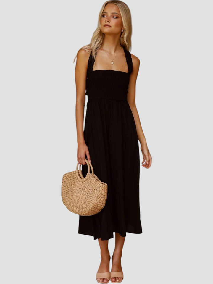 Madeleine | Smocked Square Neck Midi Dress