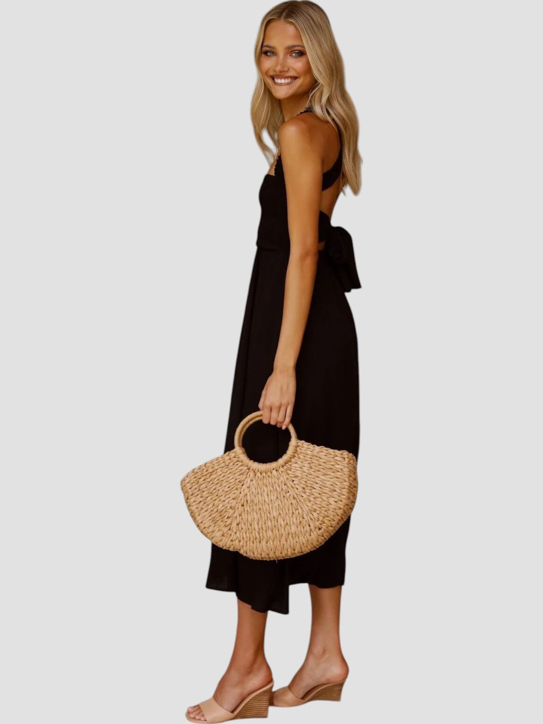 Madeleine | Smocked Square Neck Midi Dress