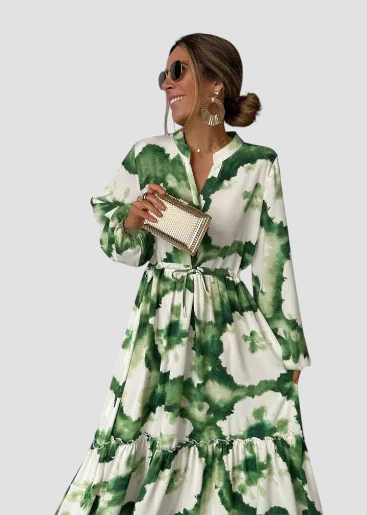 Ivy | Abstract Print Maxi Dress