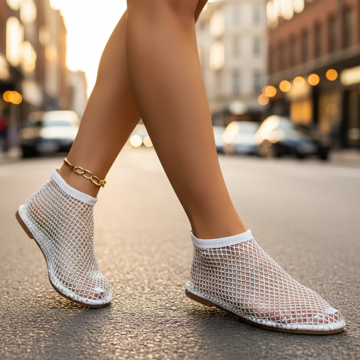 Dakota | Rhinestone Midnight Flats