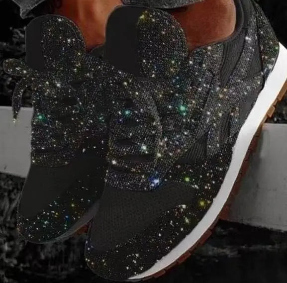 Allison | Women’s Glitter Lace-Up Sneakers