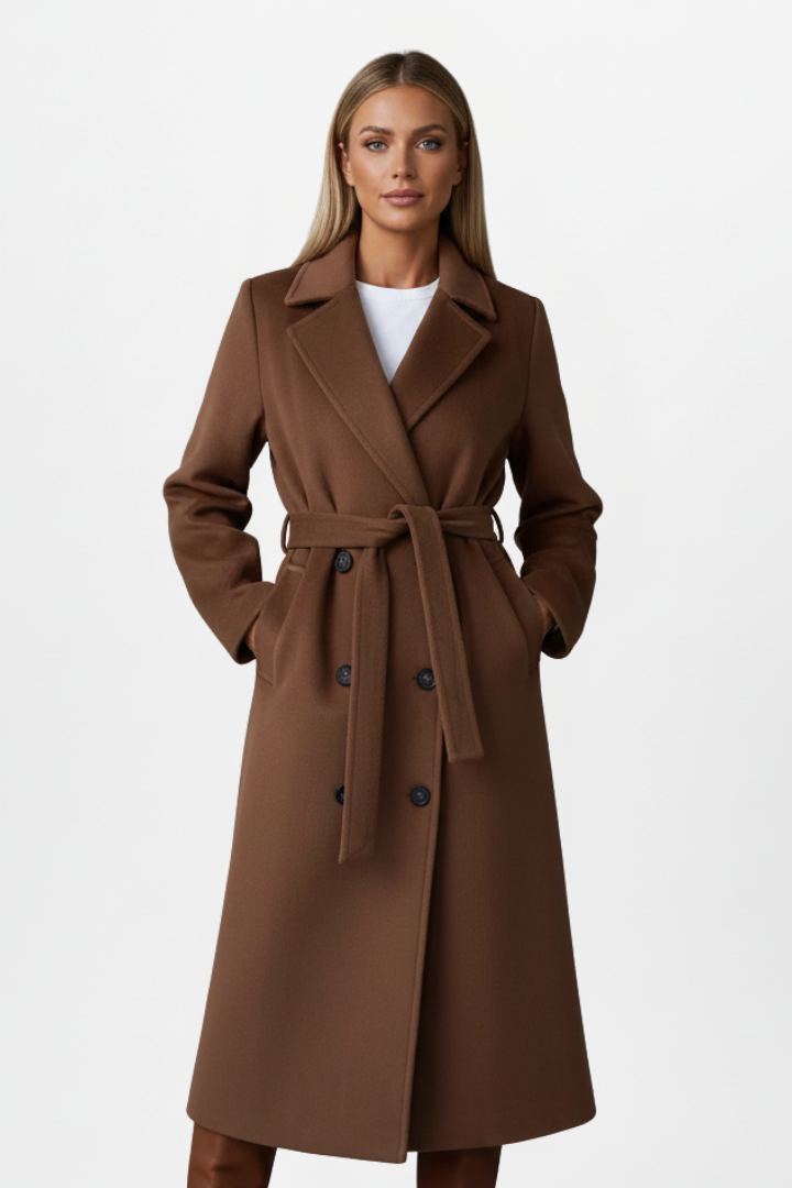 Rowena | Women’s Long Coat with Belt