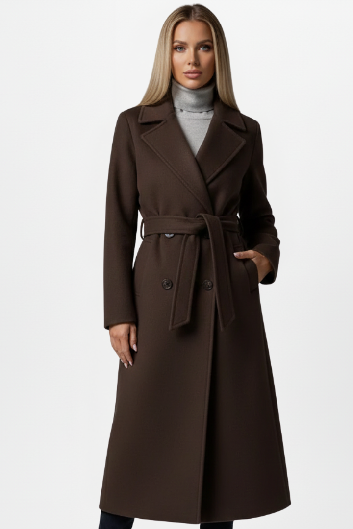 Rowena | Women’s Long Coat with Belt