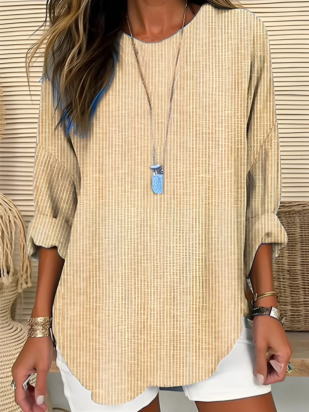 Pippa | Relaxed Striped Long Sleeve Blouse