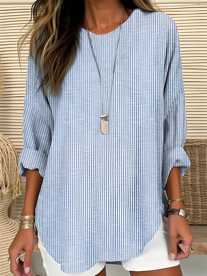 Pippa | Relaxed Striped Long Sleeve Blouse