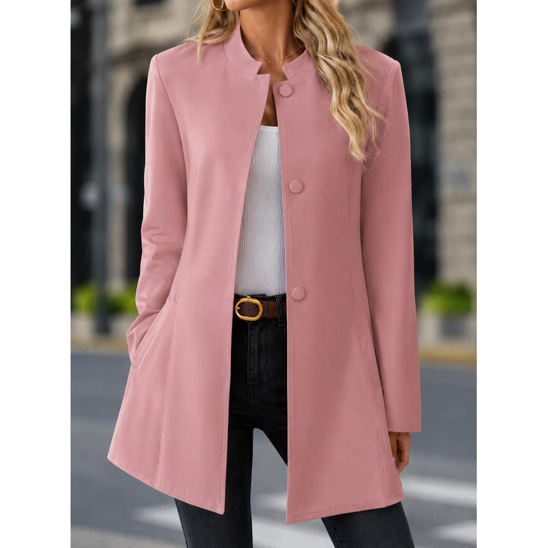 Marisol | Tailored Stand-Collar Midi Coat