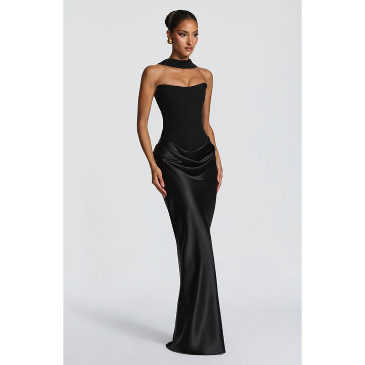 Clara | Strapless Sculpted Maxi Dress