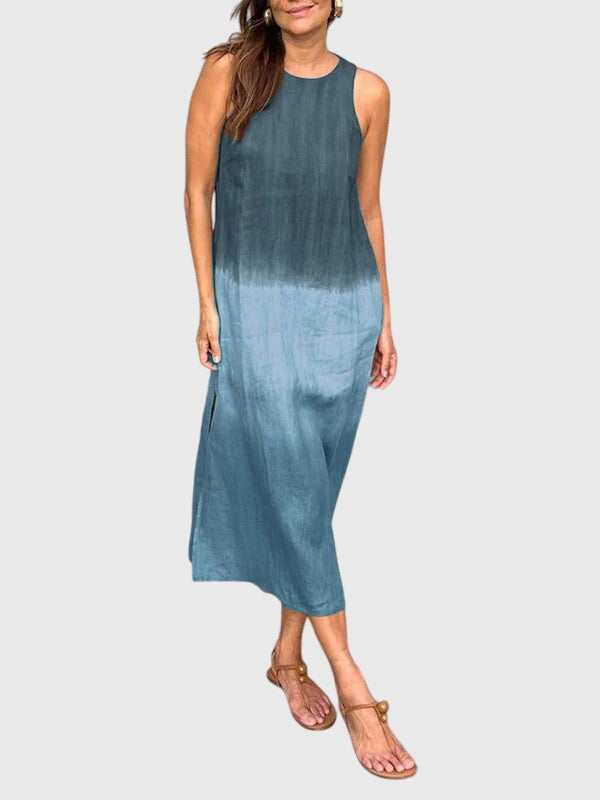 Lillian | Women's Sleeveless Ombre Gradient Midi Dress