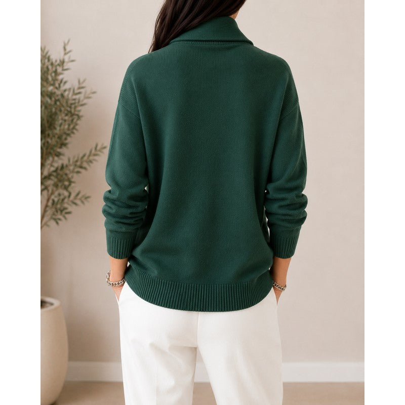 Clara | Relaxed V-Neck Long-Sleeve Sweater