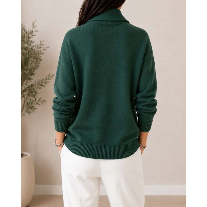 Clara | Relaxed V-Neck Long-Sleeve Sweater