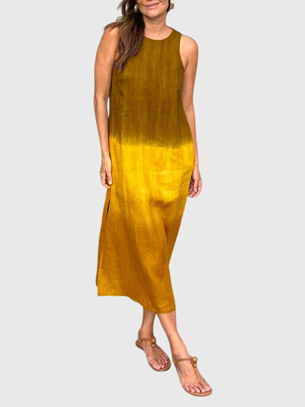 Lillian | Women's Sleeveless Ombre Gradient Midi Dress