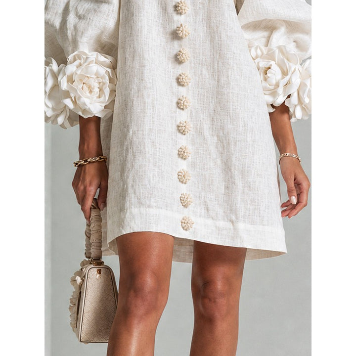 Anita | Floral Appliqué A-Line Design