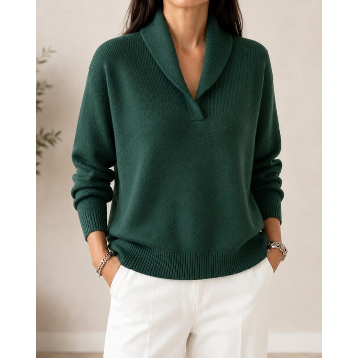 Clara | Relaxed V-Neck Long-Sleeve Sweater