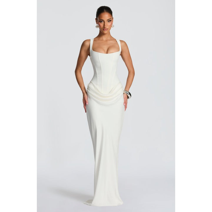 Cornelia | Flared Drop-Waist Maxi Dress