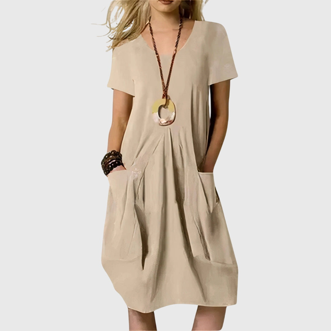Audrey | Women's Short Sleeve Dress with Pockets