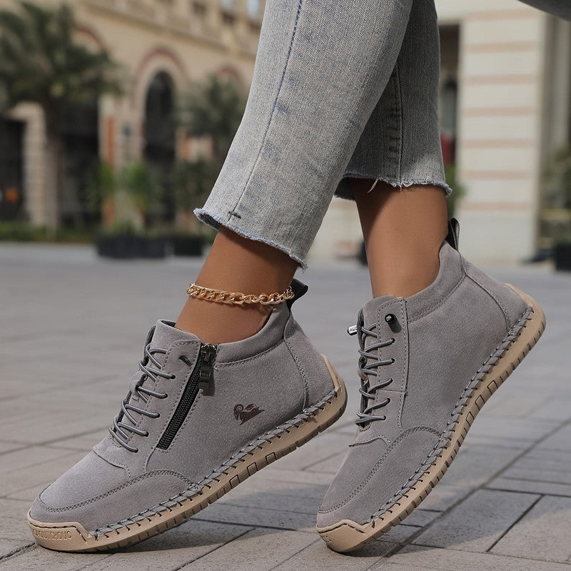 Women's Ankle-Height Sneaker with Side Zip